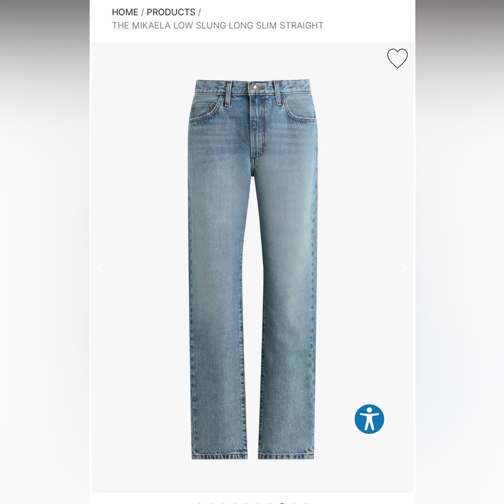BRAND NEW THE MIKAELA LOW SLUNG LONG SLIM STRAIGHT FAVORITE DAUGHTER JEANS - Picture 4 of 5